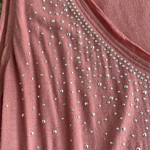 new york and company pink beaded tunic sleeveless y2k top - Picture 7 of 10